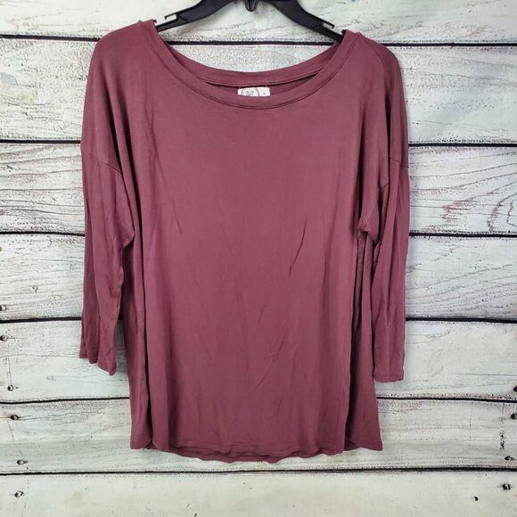 Maurices 24/7 Mauve Long Sleeve Tunic Top Size M Medium Stretchy Soft Lightweigh - Picture 3 of 8